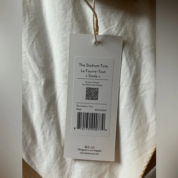 NWT Beis Clear Stadium Tote in Beige - Picture 4 of 8